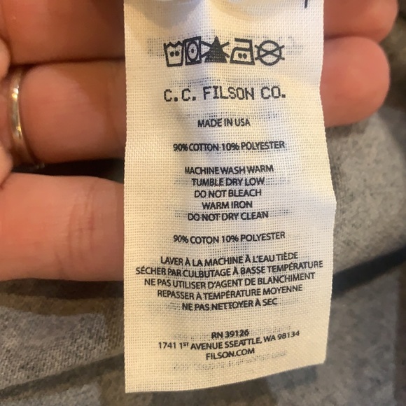 C.C. Filson S/S Outfitter Graphic T-Shirt, NEW GryHeather - Picture 4 of 5